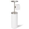 Держатель-органайзер для туалетной бумаги Potaloo белый/никель, Umbra, изображение 4