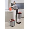 Контейнер для мусора с двумя баками Totem Compact 40 л нержавеющая сталь, Joseph Joseph, изображение 6