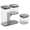 Набор из 3-х емкостей для хранения Podium серый, Joseph Joseph, изображение 4