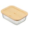 Набор стеклянных прямоугольных контейнеров с бамбуковыми крышками, 3 шт., Smart Solutions, изображение 7