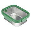 Ланч-бокс стальной со стеклянной крышкой, 1,2 л, зеленый, Smart Solutions