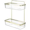Полка для душа настенная двухъярусная Siv, золотистая, Bergenson Bjorn Bath