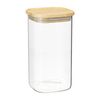 Банка для хранения квадратная Glass Bamboo, 1,4 л, Smart Solutions