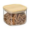 Банка для хранения квадратная Glass Bamboo,1 л, Smart Solutions, изображение 6