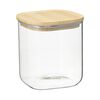 Банка для хранения квадратная Glass Bamboo, 1,5 л, Smart Solutions