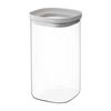 Банка для хранения стеклянная с крышкой, 1,5 л, светло-серая, Smart Solutions