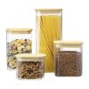 Банка для хранения прямоугольная Glass Bamboo, 1,3 л, Smart Solutions, изображение 9