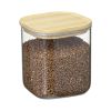 Банка для хранения квадратная Glass Bamboo, 1,5 л, Smart Solutions, изображение 7