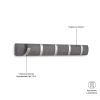 Вешалка настенная горизонтальная Flip 5 крючков дерево/никель, Umbra, изображение 12
