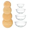 Набор из 4-х стеклянных мисок Eco Store с крышками из бамбука, Smart Solutions, изображение 11