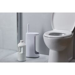 Ёршик для унитаза с большим отсеком для хранения Flex Plus бело-серый, Joseph Joseph, изображение 4