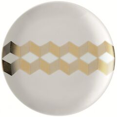 Набор из 4 блюдец Signature Chevron D16cm, золото, LSA International, изображение 5