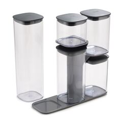 Набор из 5-ти емкостей для хранения Podium серый, Joseph Joseph, изображение 4