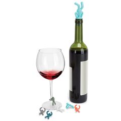 Пробка для бутылки и маркеры для бокалов Drinking buddy, Umbra