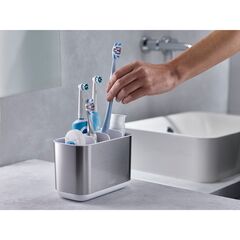Набор из органайзера для зубных щеток EasyStore Steel и диспенсера для мыла Presto Steel, Joseph Joseph, изображение 3