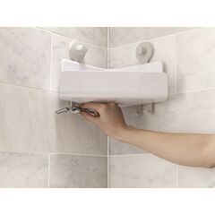 Набор из 2 угловых органайзеров для душа EasyStore белый, Joseph Joseph, изображение 4