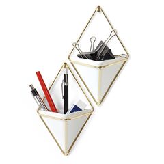 Декор для стен Trigg малый белый-латунь, Umbra, изображение 4