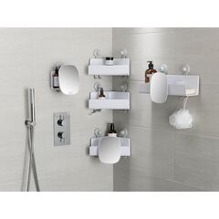 Органайзер для душа с зеркалом EasyStore большой белый, Joseph Joseph, изображение 2