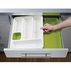 Органайзер для столовых приборов DrawerStore™ раздвижной белый-зеленый, Joseph Joseph, изображение 4