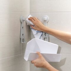 Органайзер для душа с зеркалом EasyStore угловой белый, Joseph Joseph, изображение 4