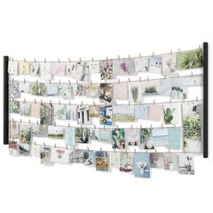Панно с зажимами для 80 фотографий Hangit черное, Umbra, изображение 4