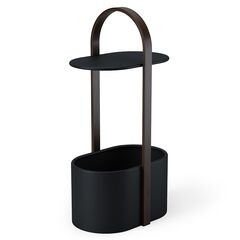 Приставной столик с отсеком для хранения Hub чёрный-орех, Umbra