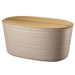 Хлебница с бамбуковой крышкой Tierra, 10 л, бежево-розовая, Guzzini