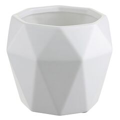 Горшок цветочный Rhombus, 13,5 см, матовый белый, Liberty Jones, изображение 2