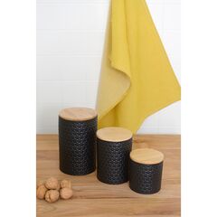 Банка для хранения керамическая Farah, 1,5 л, черная, Liberty Jones, изображение 5