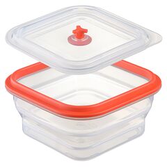 Контейнер для переноски и хранения силиконовый квадратный складной Silikobox, 600 мл, красный, Smart Solutions, изображение 4