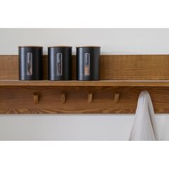 Набор банок для хранения Kaffi, 1 л, матовые черные, 3 шт., Smart Solutions, изображение 2