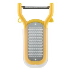 Овощечистка с теркой для цедры 2 в 1 Vegard, 14 см, желтая, Smart Solutions