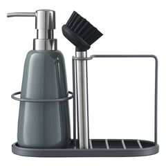 Органайзер с диспенсером для мыла Gunvor, 380 мл, серый, Smart Solutions, изображение 5