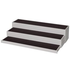 Полка трехъярусная раздвижная Brage, 37х24,5х9 см, светло-серая/темно-сливовая, Smart Solutions