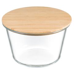 Контейнер для запекания и хранения круглый с крышкой из бамбука, 2,1 л, Smart Solutions
