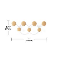 Вешалка для одежды настенная Dotsy, белая/натуральное дерево, Umbra, изображение 2