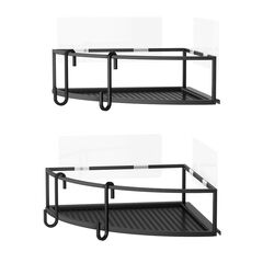 Набор из 2-х угловых полок для ванной Cubiko, черные, Umbra