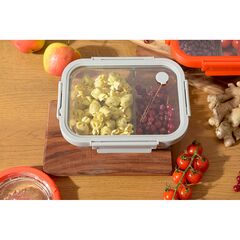 Контейнер для запекания и хранения прямоугольный с разделителями, 1 л, светло-серый, Smart Solutions, изображение 4