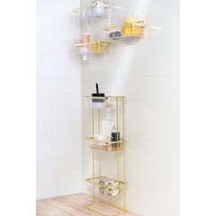 Полка для душа настенная Siv, золотистая, Bergenson Bjorn Bath, изображение 4