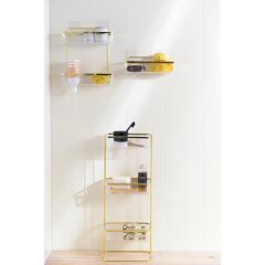 Полка для душа настенная двухъярусная Siv, золотистая, Bergenson Bjorn Bath, изображение 4