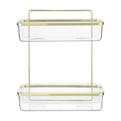 Полка для душа настенная двухъярусная Siv, золотистая, Bergenson Bjorn Bath, изображение 6