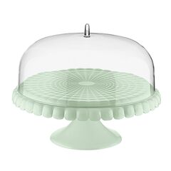 Подставка для торта на ножке с крышкой Tiffany, ?30 см, зеленая, Guzzini