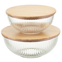 Чаша стеклянная с бамбуковой крышкой Harmy, 3,5 л, Liberty Jones, изображение 6