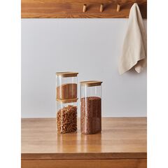 Банка для хранения прямоугольная Glass Bamboo, 950 мл, Smart Solutions, изображение 4