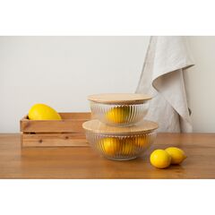 Чаша стеклянная с бамбуковой крышкой Harmy, 2 л, Liberty Jones, изображение 6