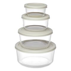 Набор контейнеров для запекания и хранения круглые с крышками, серые, 4 шт., Smart Solutions