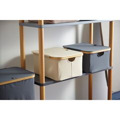 Корзина для белья Neat Low, 40x33x20 см, серая, Smart Solutions, изображение 2