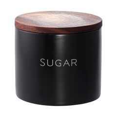 Банка керамическая для хранения сахара, 400 мл, черная, Smart Solutions