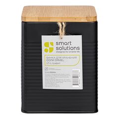Банка для хранения соли Irmel, 1,7 л, графит, Smart Solutions, изображение 6
