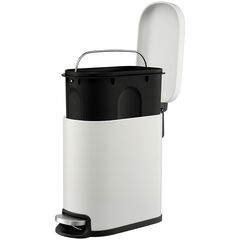 Ведро мусорное с педалью, светло-серое, 5 л, Smart Solutions, изображение 4